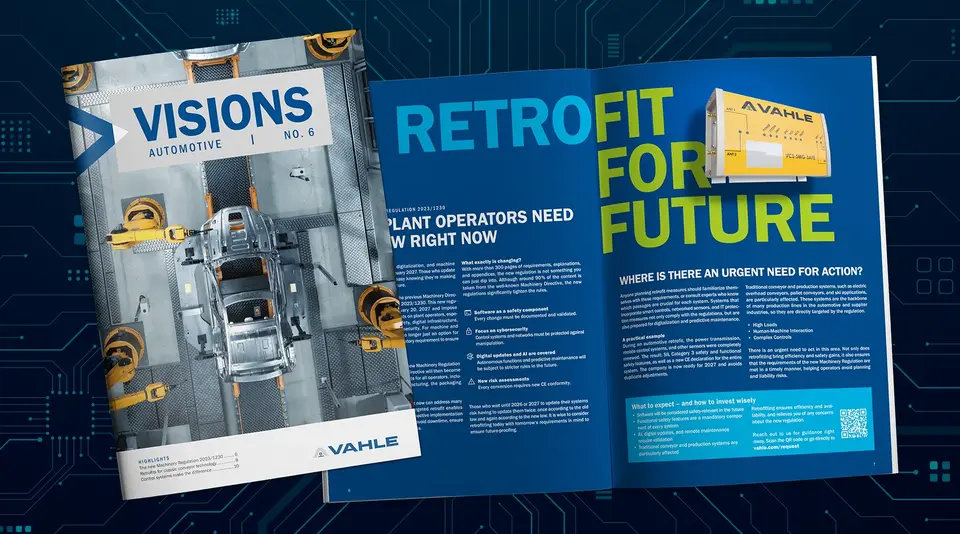 In the latest VAHLE Visions, we focus on the topic of retrofitting and show what plant operators can expect when the EU Machinery Directive comes into force in 2027!
